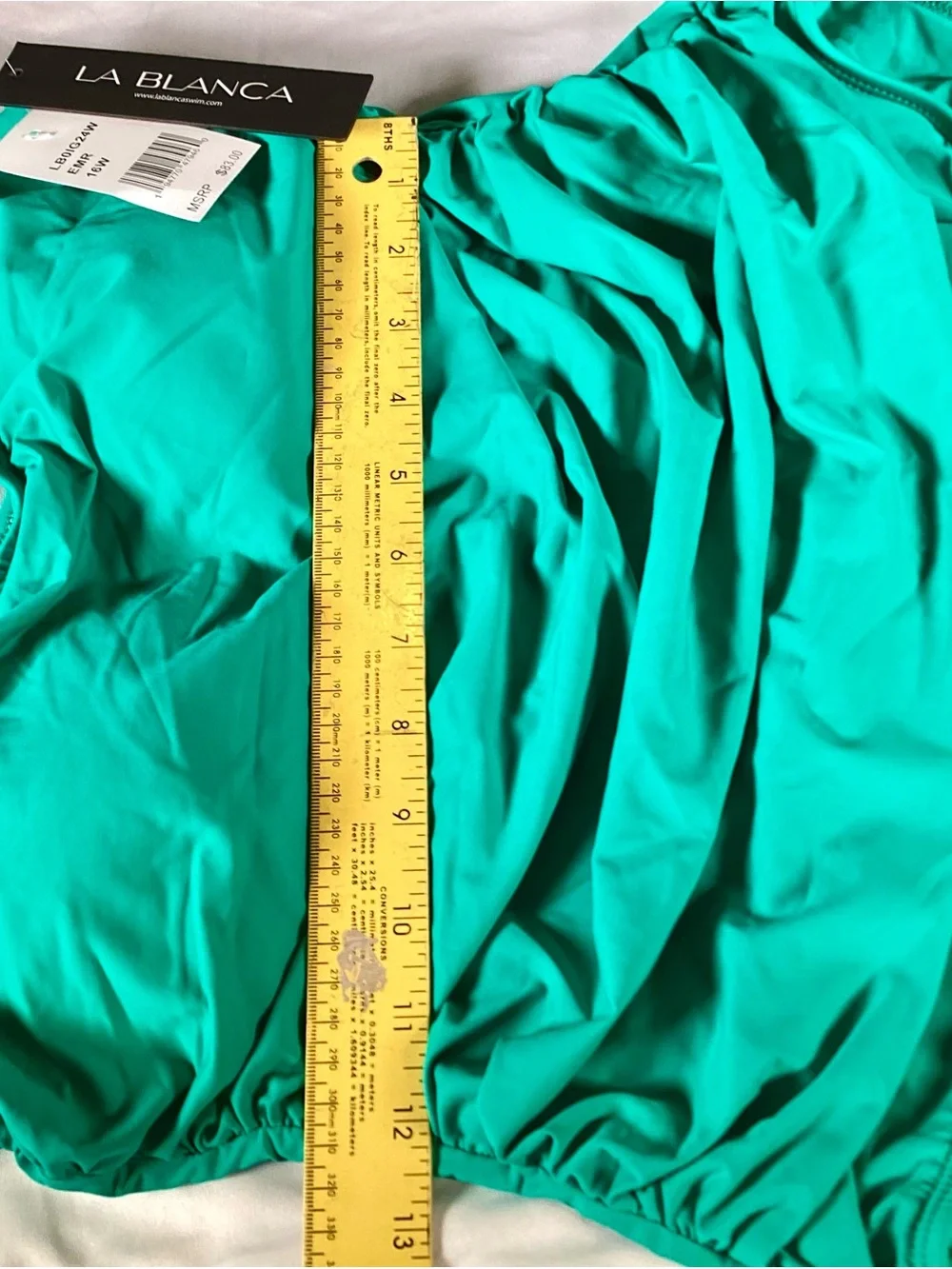 La Blanca Teal Green Ruched Women’s One-Piece Swimsuit